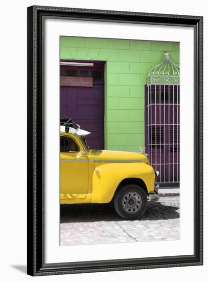 Cuba Fuerte Collection - Close-up of Yellow Vintage Car-Philippe Hugonnard-Framed Photographic Print