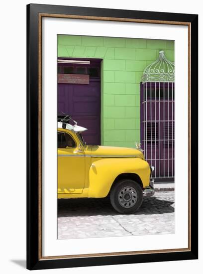 Cuba Fuerte Collection - Close-up of Yellow Vintage Car-Philippe Hugonnard-Framed Photographic Print