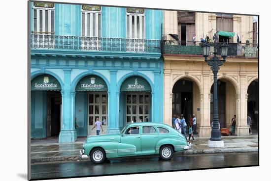 Cuba Fuerte Collection - Colorful Architecture and Turquoise Classic Car-Philippe Hugonnard-Mounted Photographic Print