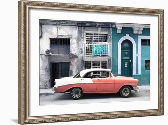 Cuba Fuerte Collection - Coral Classic Car in Havana-Philippe Hugonnard-Framed Photographic Print