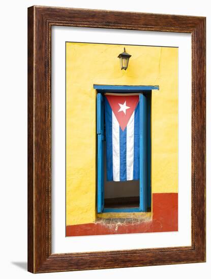 Cuba Fuerte Collection - Cuban Flag-Philippe Hugonnard-Framed Photographic Print