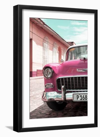 Cuba Fuerte Collection - Cuban Pink Car - 1955 Chevy-Philippe Hugonnard-Framed Photographic Print