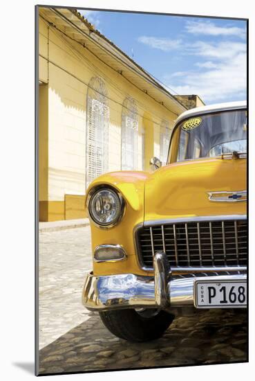 Cuba Fuerte Collection - Cuban Yellow Car - 1955 Chevy-Philippe Hugonnard-Mounted Photographic Print