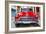 Cuba Fuerte Collection - Detail on Red Classic Chevy-Philippe Hugonnard-Framed Photographic Print
