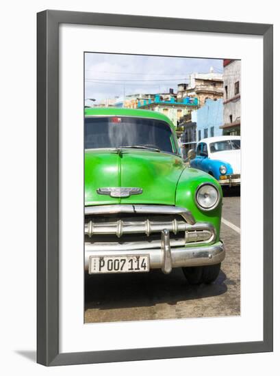 Cuba Fuerte Collection - Green Chevy II-Philippe Hugonnard-Framed Photographic Print