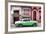 Cuba Fuerte Collection - Green Classic Car in Havana-Philippe Hugonnard-Framed Photographic Print