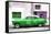 Cuba Fuerte Collection - Green Pontiac 1953 Original Classic Car-Philippe Hugonnard-Framed Stretched Canvas