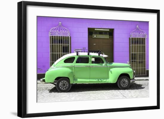 Cuba Fuerte Collection - Green Vintage Car Trinidad-Philippe Hugonnard-Framed Photographic Print