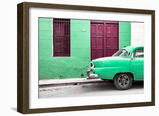 Cuba Fuerte Collection - Havana 109 Street Green-Philippe Hugonnard-Framed Photographic Print
