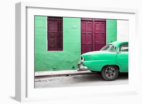 Cuba Fuerte Collection - Havana 109 Street Green-Philippe Hugonnard-Framed Photographic Print