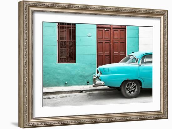 Cuba Fuerte Collection - Havana 109 Street Turquoise-Philippe Hugonnard-Framed Photographic Print