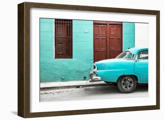 Cuba Fuerte Collection - Havana 109 Street Turquoise-Philippe Hugonnard-Framed Photographic Print