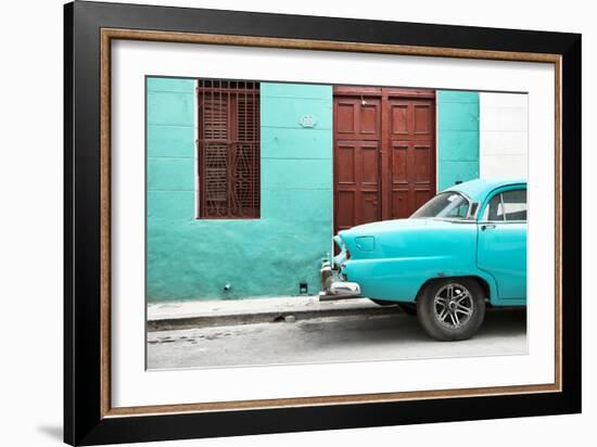 Cuba Fuerte Collection - Havana 109 Street Turquoise-Philippe Hugonnard-Framed Photographic Print