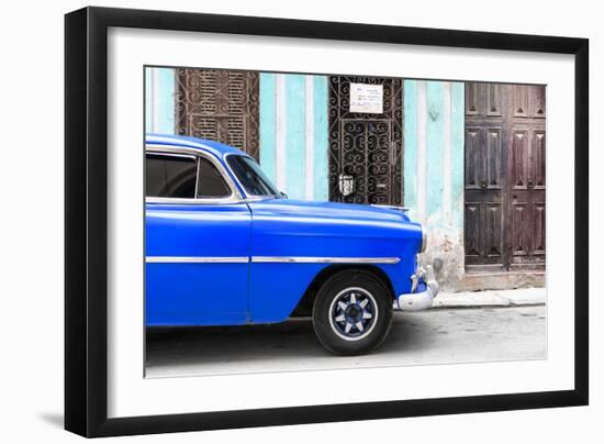 Cuba Fuerte Collection - Havana Blue Car-Philippe Hugonnard-Framed Photographic Print