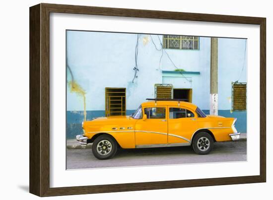 Cuba Fuerte Collection - Havana Classic American Orange Car-Philippe Hugonnard-Framed Photographic Print