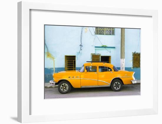 Cuba Fuerte Collection - Havana Classic American Orange Car-Philippe Hugonnard-Framed Photographic Print