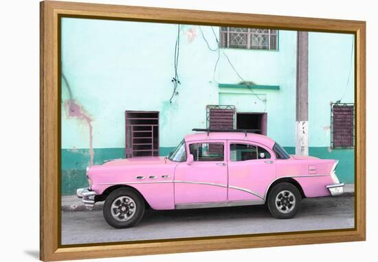 Cuba Fuerte Collection - Havana Classic American Pink Car-Philippe Hugonnard-Framed Premier Image Canvas