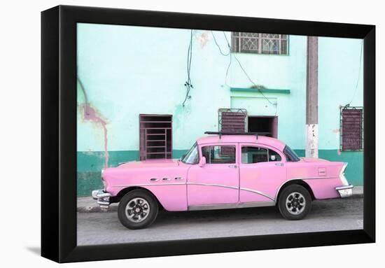 Cuba Fuerte Collection - Havana Classic American Pink Car-Philippe Hugonnard-Framed Premier Image Canvas