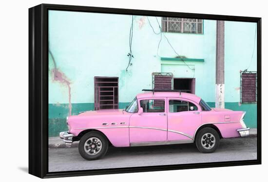 Cuba Fuerte Collection - Havana Classic American Pink Car-Philippe Hugonnard-Framed Premier Image Canvas