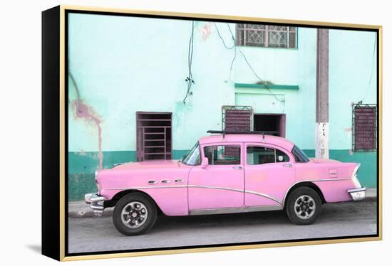 Cuba Fuerte Collection - Havana Classic American Pink Car-Philippe Hugonnard-Framed Premier Image Canvas