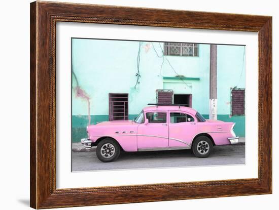 Cuba Fuerte Collection - Havana Classic American Pink Car-Philippe Hugonnard-Framed Photographic Print