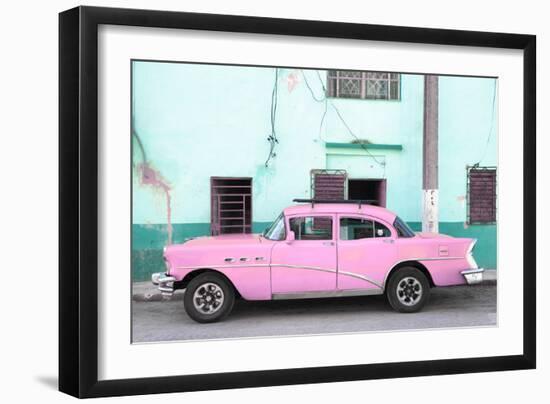 Cuba Fuerte Collection - Havana Classic American Pink Car-Philippe Hugonnard-Framed Photographic Print