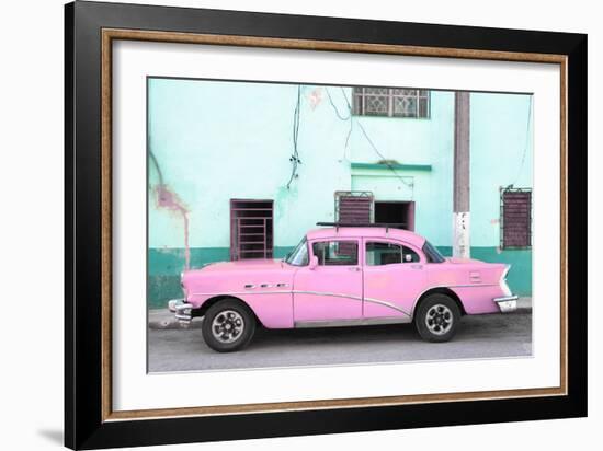 Cuba Fuerte Collection - Havana Classic American Pink Car-Philippe Hugonnard-Framed Photographic Print