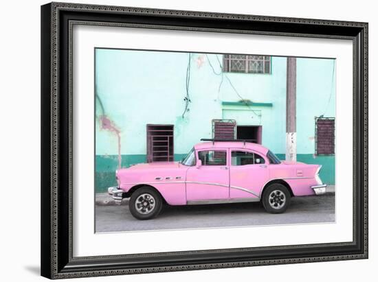 Cuba Fuerte Collection - Havana Classic American Pink Car-Philippe Hugonnard-Framed Photographic Print