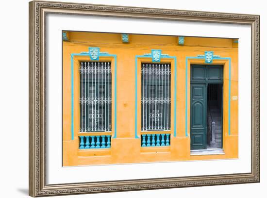 Cuba Fuerte Collection - Havana Orange Façade-Philippe Hugonnard-Framed Photographic Print