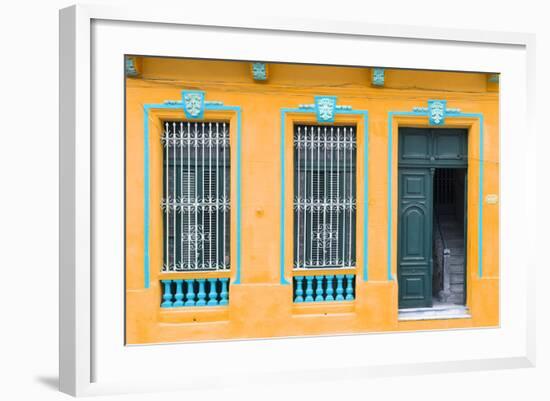 Cuba Fuerte Collection - Havana Orange Façade-Philippe Hugonnard-Framed Photographic Print