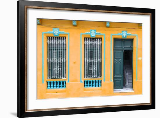 Cuba Fuerte Collection - Havana Orange Façade-Philippe Hugonnard-Framed Photographic Print