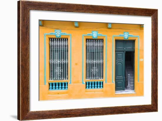 Cuba Fuerte Collection - Havana Orange Façade-Philippe Hugonnard-Framed Photographic Print