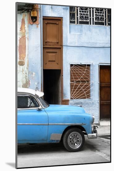 Cuba Fuerte Collection - Havana's Blue Vintage Car II-Philippe Hugonnard-Mounted Photographic Print