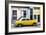 Cuba Fuerte Collection - Havana's Yellow Vintage Car-Philippe Hugonnard-Framed Photographic Print