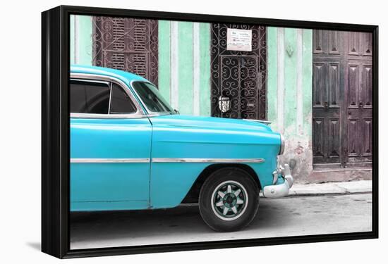 Cuba Fuerte Collection - Havana Turquoise Car-Philippe Hugonnard-Framed Premier Image Canvas