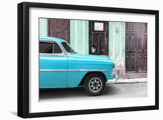 Cuba Fuerte Collection - Havana Turquoise Car-Philippe Hugonnard-Framed Photographic Print