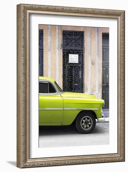 Cuba Fuerte Collection - Lime Green Classic Car-Philippe Hugonnard-Framed Photographic Print