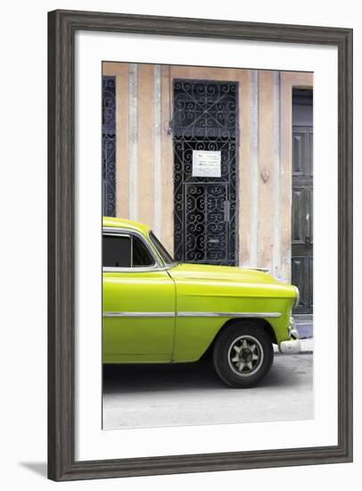 Cuba Fuerte Collection - Lime Green Classic Car-Philippe Hugonnard-Framed Photographic Print