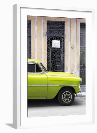 Cuba Fuerte Collection - Lime Green Classic Car-Philippe Hugonnard-Framed Photographic Print