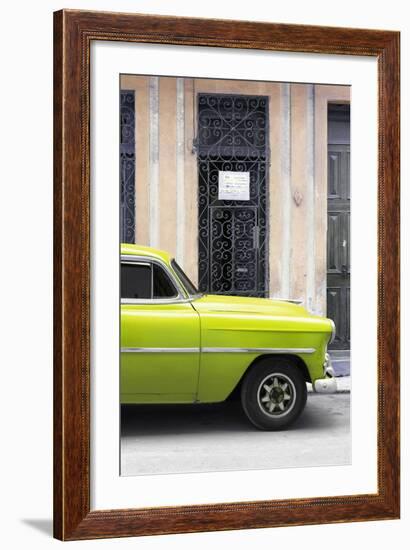 Cuba Fuerte Collection - Lime Green Classic Car-Philippe Hugonnard-Framed Photographic Print