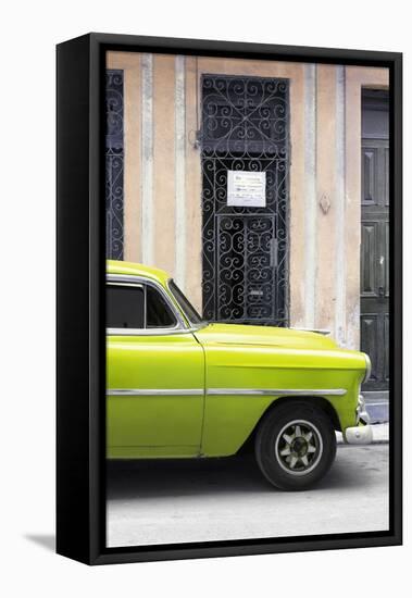 Cuba Fuerte Collection - Lime Green Classic Car-Philippe Hugonnard-Framed Premier Image Canvas