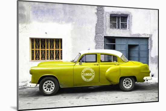 Cuba Fuerte Collection - Lime Green Pontiac 1953 Original Classic Car-Philippe Hugonnard-Mounted Photographic Print