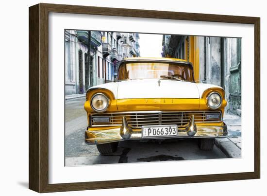 Cuba Fuerte Collection - Old Ford Orange Car-Philippe Hugonnard-Framed Photographic Print