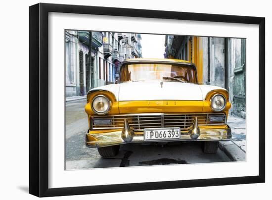 Cuba Fuerte Collection - Old Ford Orange Car-Philippe Hugonnard-Framed Photographic Print