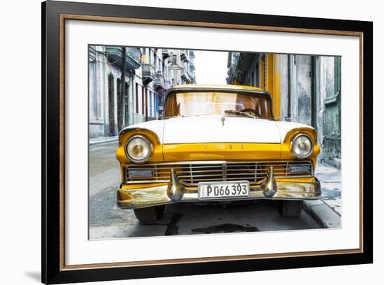 Cuba Fuerte Collection - Old Ford Orange Car-Philippe Hugonnard-Framed Photographic Print