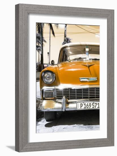 Cuba Fuerte Collection - Orange Chevy Classic Car-Philippe Hugonnard-Framed Photographic Print