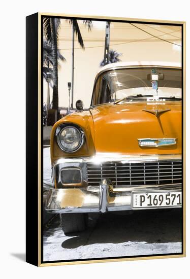 Cuba Fuerte Collection - Orange Chevy Classic Car-Philippe Hugonnard-Framed Premier Image Canvas