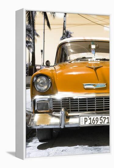 Cuba Fuerte Collection - Orange Chevy Classic Car-Philippe Hugonnard-Framed Premier Image Canvas