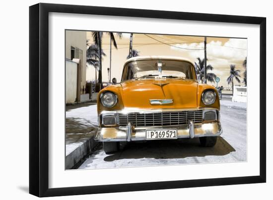 Cuba Fuerte Collection - Orange Chevy-Philippe Hugonnard-Framed Photographic Print