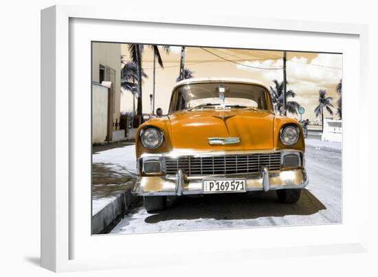 Cuba Fuerte Collection - Orange Chevy-Philippe Hugonnard-Framed Photographic Print